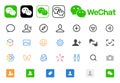 WeChat Set of Mobile App interface icons and logos