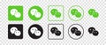 WeChat vector logo icon set. Vector illustration