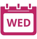 Wed, wednesday Special Event day Vector icon that can be easily modified or edit.