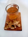 The wedang jahe made from boiled ginger for healthy drink