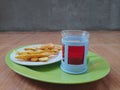 Wedang Uwuh with Red Ginger on The Glasses Traditional Drink