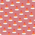 Vector Illustration Of Cakes Love Pattern