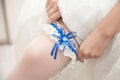 Wedding accessories: Bride`s garter Royalty Free Stock Photo