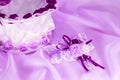 Wedding accessories in ultraviolet Royalty Free Stock Photo