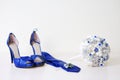 Wedding accessories on a white background Royalty Free Stock Photo