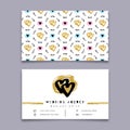 Wedding agency business card, event planner, celebrations coordinator, Trendy design