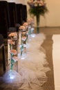 Wedding Aisle Flower Decoration Royalty Free Stock Photo