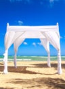 Wedding altar on the beach Royalty Free Stock Photo