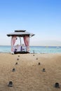 Wedding altar on beach Royalty Free Stock Photo