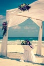 Wedding altar on the beach Royalty Free Stock Photo