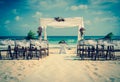 Wedding altar on the beach Royalty Free Stock Photo