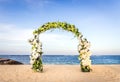 Wedding altar on the beach Royalty Free Stock Photo