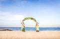 Wedding altar on the beach Royalty Free Stock Photo