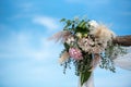 Wedding altar on the beach of Tarragona in Spain Royalty Free Stock Photo