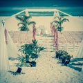 Wedding altar on the beach Royalty Free Stock Photo