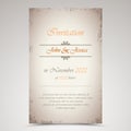 Wedding announcement in old style template Royalty Free Stock Photo