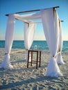 Wedding arbor on beach Royalty Free Stock Photo