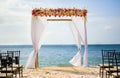 Wedding arch on the beach Royalty Free Stock Photo