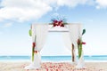 Wedding arch on beach Royalty Free Stock Photo