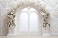 wedding arch with flowers for wedding ceremony