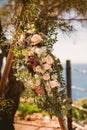 Wedding arch flowers Royalty Free Stock Photo