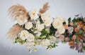 Wedding arch of fresh flowers Royalty Free Stock Photo