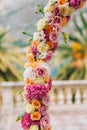 Wedding Arch of hydrangeas and roses. Wedding ceremony in the Ba Royalty Free Stock Photo