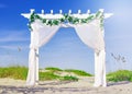 Elagent Wedding Arch Arbor On Sandy Ocean Beach