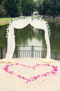 Wedding arch outdoors