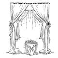 Wedding arch. Wedding altar. Decoration.