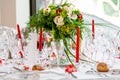 Wedding arrangement for dinner Royalty Free Stock Photo