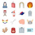 Wedding, atelier, shopping and other web icon in cartoon style. Equipment, Service, hotel icons in set collection.