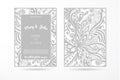 Wedding background with hand-made floral elements. Modern Wedding Collection.Vector illustration.