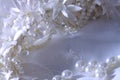 Wedding background with lace, pearls and ribbons. Royalty Free Stock Photo