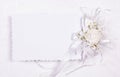 Wedding background with place for text and boutonniere