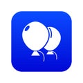 Wedding ballons icon blue vector Royalty Free Stock Photo
