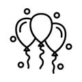 Wedding balloons icon, vector illustration