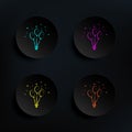 Wedding balls dark badge color set icon. Simple thin line, outline vector of wedding icons for ui and ux, website or mobile Royalty Free Stock Photo