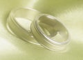 Wedding bands up close Royalty Free Stock Photo