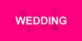 Wedding banner. Word with line icon. Vector background Royalty Free Stock Photo