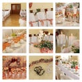 Wedding Banquet. Collage Royalty Free Stock Photo