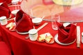 Wedding banquet table setting. Royalty Free Stock Photo