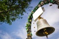 Wedding bell and decorative flowers