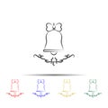 wedding bell multi color style icon. Simple thin line, outline of wedding icons for ui and ux, website or mobile