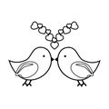 Wedding birds romantic card