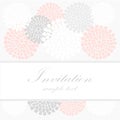 Wedding birthday card or invitation with abstract