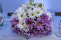 Wedding bloom on table