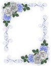 Wedding Border Blue roses