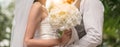 Wedding bouquet bride and groom. Royalty Free Stock Photo