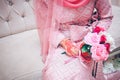 Wedding bouquet of the bride. Royalty Free Stock Photo
